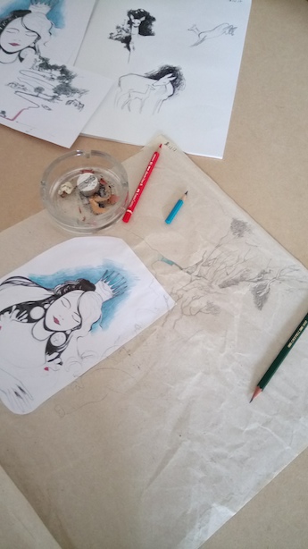 recherches graphiques pour une linogravure