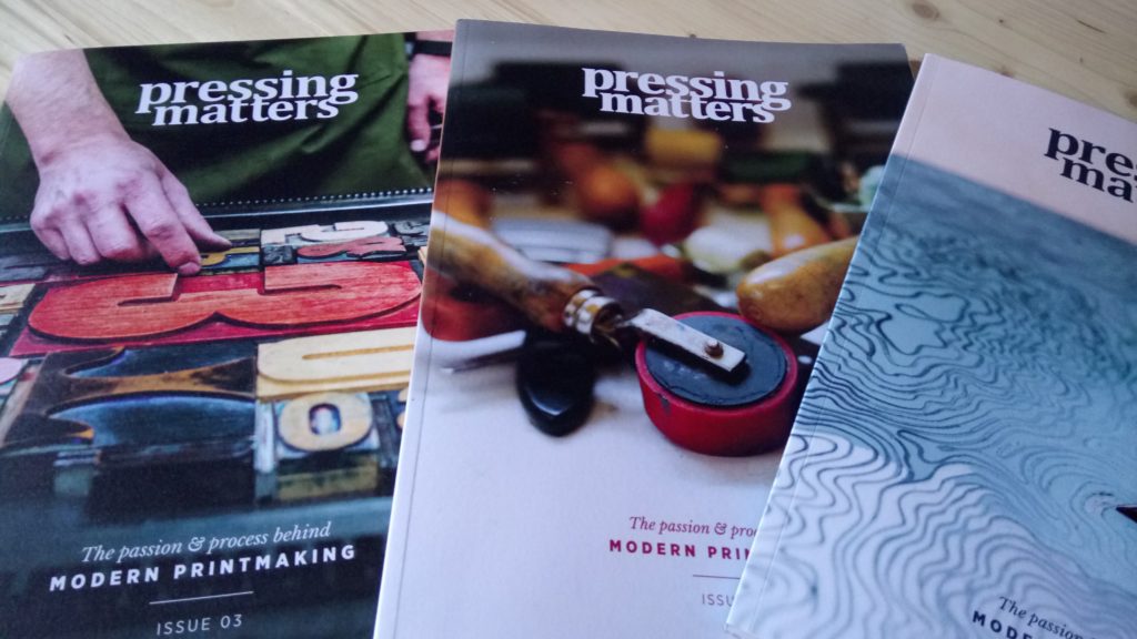 pressing matters magazine linogravure documentation