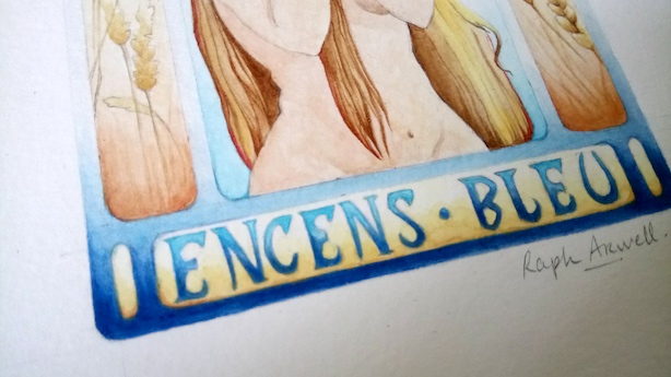 Encens Bleu, inspiration Mucha